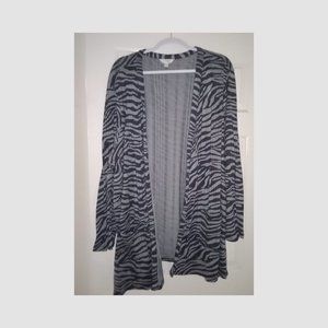 Terra & Sky Zebra Print Cardigan